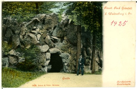 01425-Grünfeld-1899-Grotte im Park-Brück & Sohn Kunstverlag