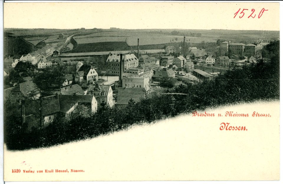 01520-Nossen-1900-Dresdner und Meißner Straße-Brück & Sohn Kunstverlag