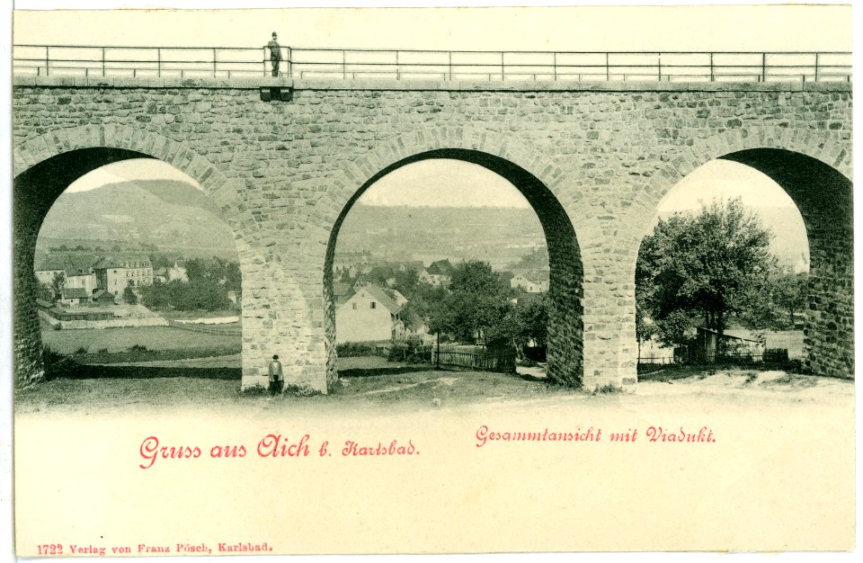 01722-Aich-1901-Gesamtansicht mit Viadukt-Brück & Sohn Kunstverlag