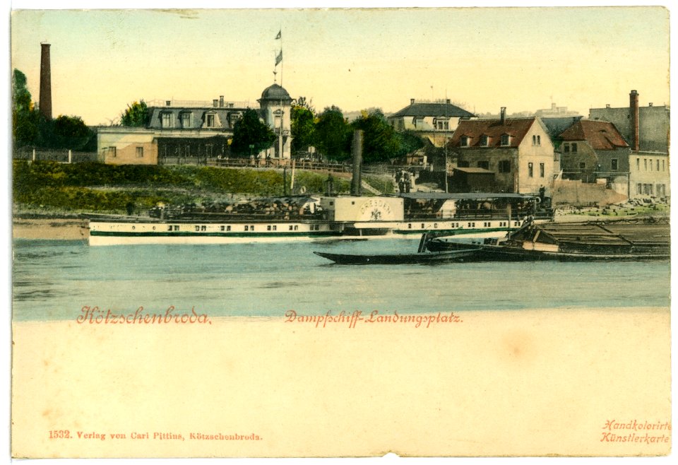 01532-Kötzschenbroda-1901-Landungsplatz der Dampfschiffe-Brück & Sohn Kunstverlag