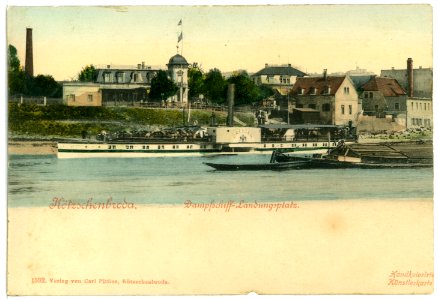 01532-Kötzschenbroda-1901-Landungsplatz der Dampfschiffe-Brück & Sohn Kunstverlag
