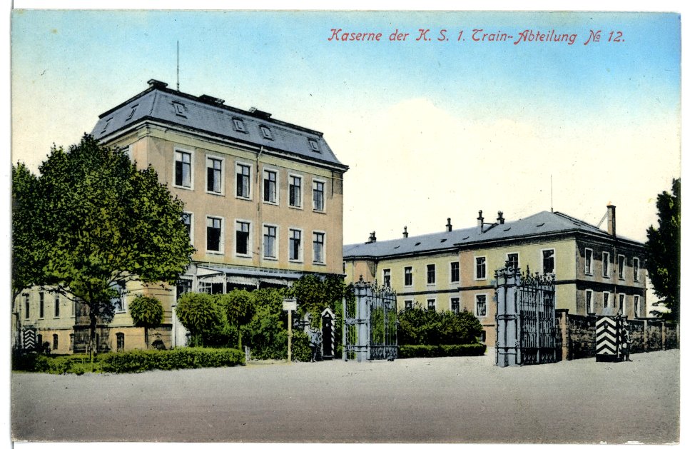 01711-Dresden-1901-Kaserne der Train-Abteilung-Brück & Sohn Kunstverlag