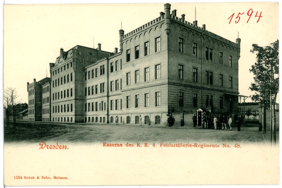 01594-Dresden-1901-Feld-Artillerie Kaserne-Brück & Sohn Kunstverlag
