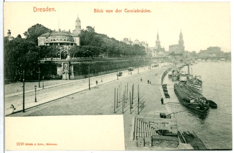 01710-Dresden-1901-Blick von der Carolabrücke-Brück & Sohn Kunstverlag