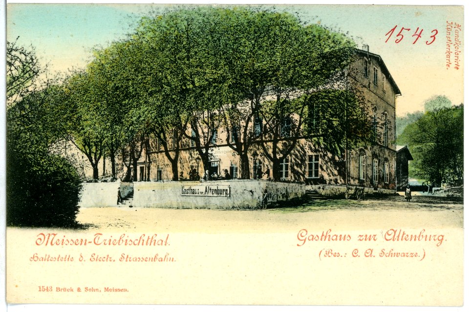 01543-Meißen Triebischtal-1901-Gasthaus zur Altenburg-Brück & Sohn Kunstverlag