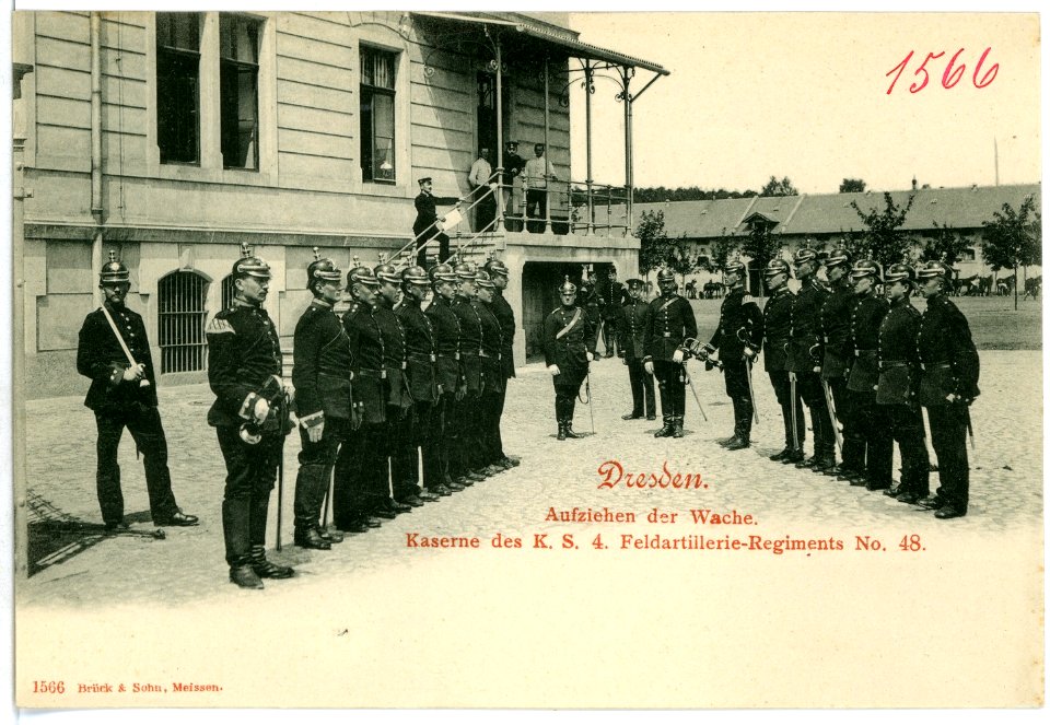 01566-Dresden-1901-Feldartillerie - Kaserne-Brück & Sohn Kunstverlag