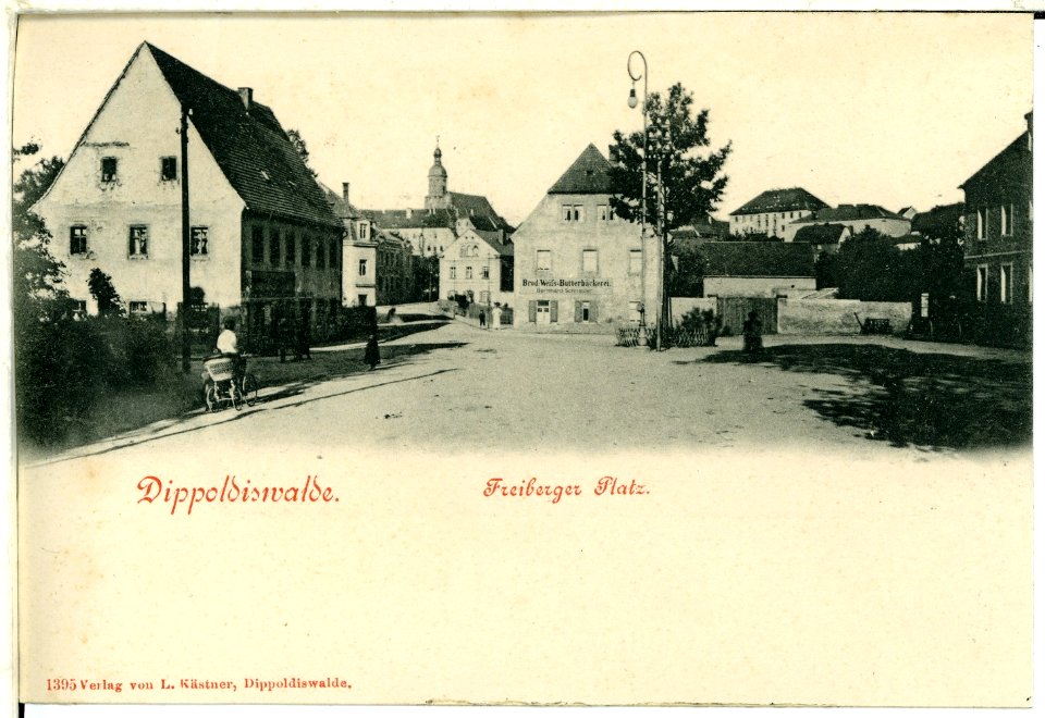 01395-Dippoldiswalde-1899-Freibergerplatz-Brück & Sohn Kunstverlag