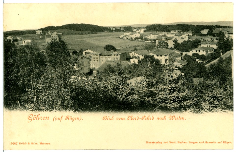 01447-Göhren-1900-Blick vom Nord-Pehrd nach Westen-Brück & Sohn Kunstverlag