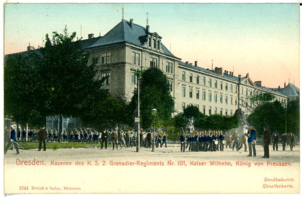 01344-Dresden-1899-Kaserne des 2. Grenadier-Regiments Nr. 101-Brück & Sohn Kunstverlag