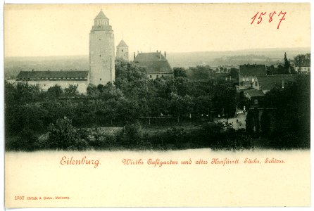 01587-Eilenburg-1901-Wirths Cafegarten und altes Schloß-Brück & Sohn Kunstverlag