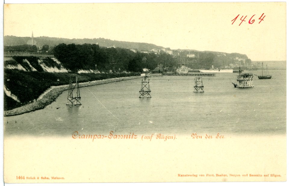 01464-Sassnitz-1900-Crampas-Sassnitz von der See-Brück & Sohn Kunstverlag