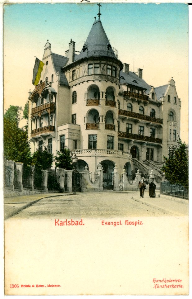 01306-Karlsbad-1899-Evangelisches Hospiz-Brück & Sohn Kunstverlag