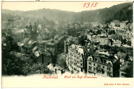 01315-Karlsbad-1899-Blick vom Cafe Panorama-Brück & Sohn Kunstverlag