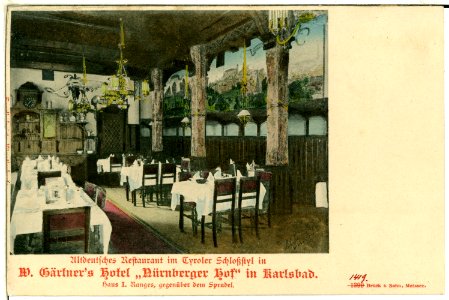 01419-Karlsbad-1899-Speisesaal Hotel Nürnberger Hof-Brück & Sohn Kunstverlag photo