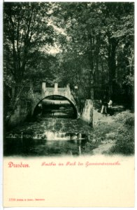 01708-Dresden-1901-Partie im Park am Garnisonslazaretts-Brück & Sohn Kunstverlag
