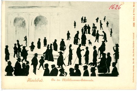 01626-Karlsbad-1901-An der Mühlbrunnen Colonade-Brück & Sohn Kunstverlag