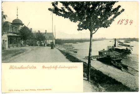 01534-Kötzschenbroda-1901-Dampfschiff-Landungsplatz-Brück & Sohn Kunstverlag