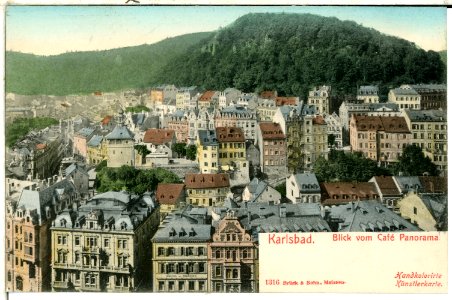 01316-Karlsbad-1899-Blick vom Cafe Panorama-Brück & Sohn Kunstverlag photo