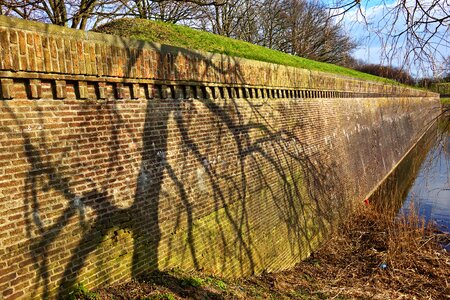 Moat embankment historic