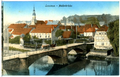01687-Lunzenau-1901-Muldenbrücke-Brück & Sohn Kunstverlag