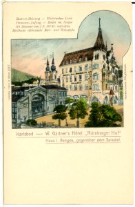 01407-Karlsbad-1899-Gärtners Hotel "Nürnberger Hof"-Brück & Sohn Kunstverlag