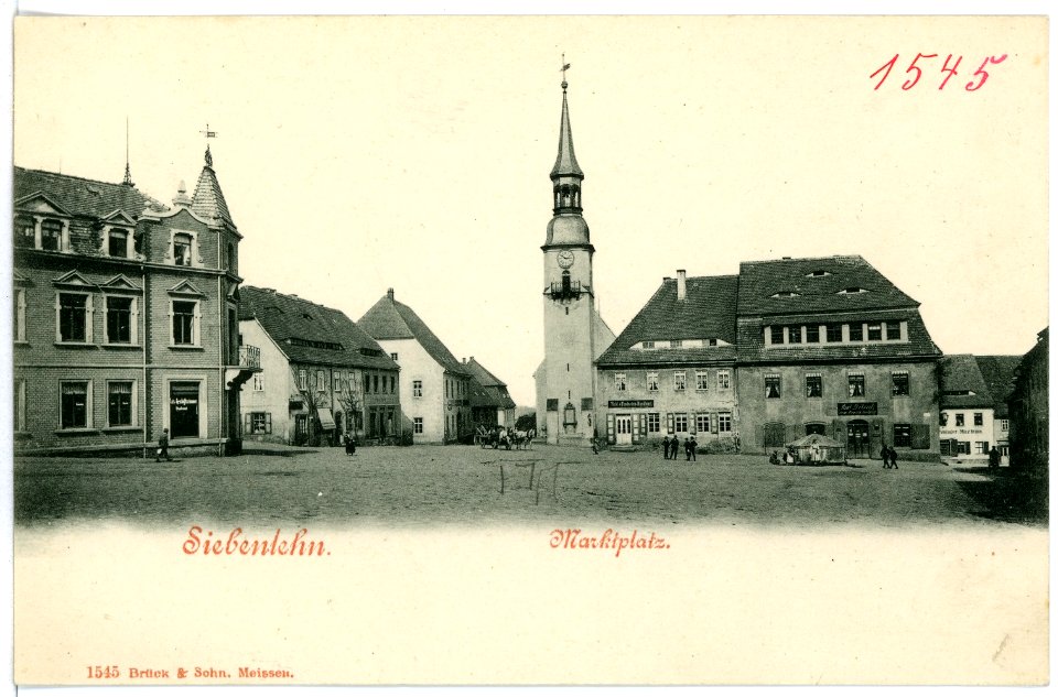 01545-Siebenlehn-1901-Marktplatz-Brück & Sohn Kunstverlag