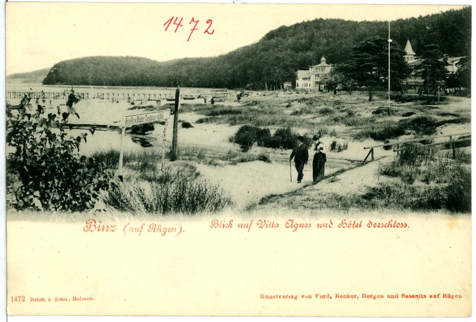 01472-Binz-1900-Hotel Seeschloß und Villa Agnes-Brück & Sohn Kunstverlag