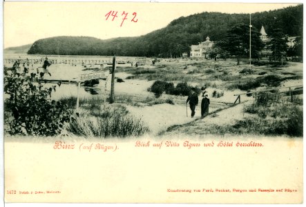 01472-Binz-1900-Hotel Seeschloß und Villa Agnes-Brück & Sohn Kunstverlag