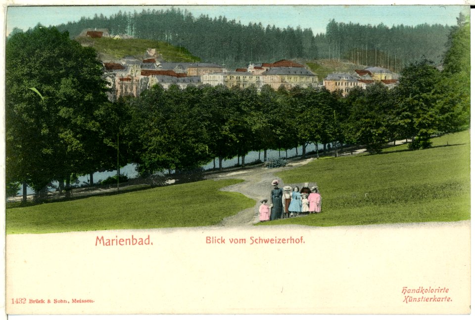 01432-Marienbad-1900-Blick vom Schweizerhof-Brück & Sohn Kunstverlag
