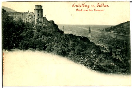 00146-Heidelberg-1898-total vom Schloß-Brück & Sohn Kunstverlag