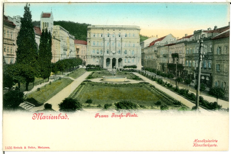 01436-Marienbad-1900-Franz Joseph Platz-Brück & Sohn Kunstverlag