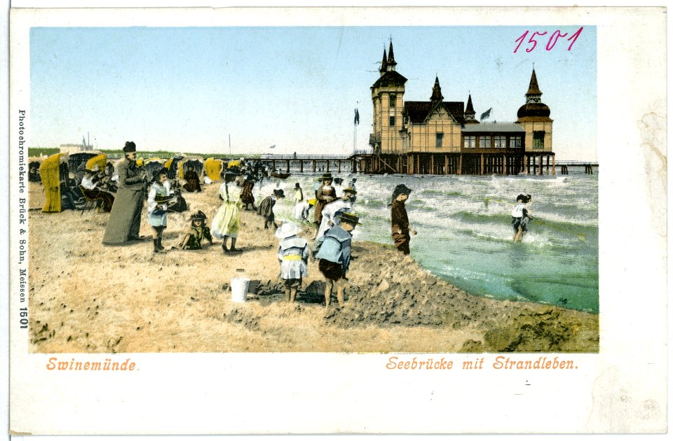 01501-Swinemünde-1900-Seebrücke-Brück & Sohn Kunstverlag