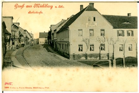 01405-Mühlberg-1899-Hohe Straße-Brück & Sohn Kunstverlag