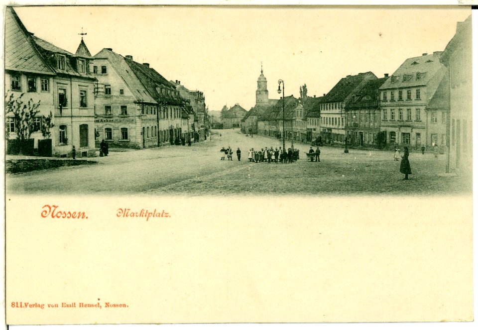00811-Nossen-1898-Marktplatz-Brück & Sohn Kunstverlag