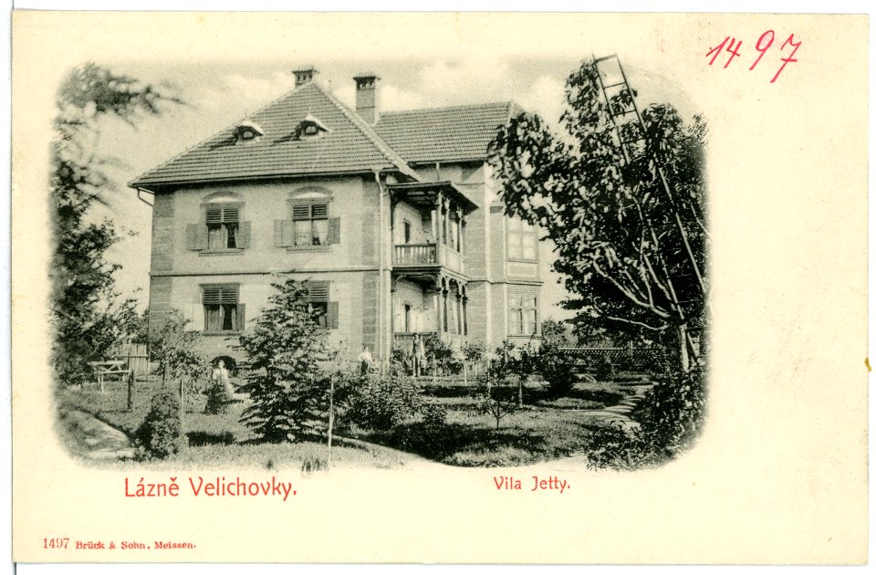 01497-Lazne Velichovky-1900-Villa Jetty-Brück & Sohn Kunstverlag