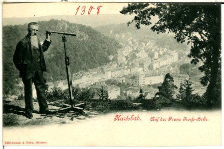01308-Karlsbad-1899-Blick von der Franz-Joseph-Höhe-Brück & Sohn Kunstverlag photo
