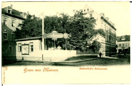 00177-Meißen-1898-Säuberlichs Restaurant-Brück & Sohn Kunstverlag