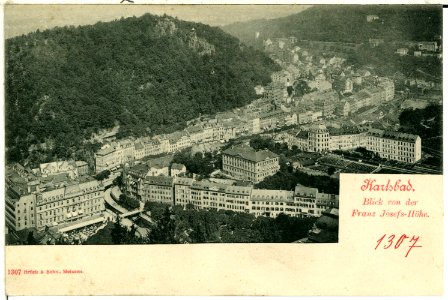 01307-Karlsbad-1899-Blick von der Franz-Joseph-Höhe-Brück & Sohn Kunstverlag photo