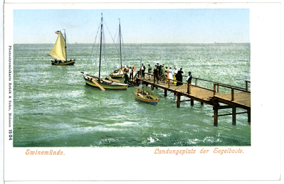 01504-Swinemünde-1900-Landungsplatz-Brück & Sohn Kunstverlag