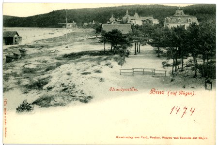01474-Binz-1900-Strandpartie-Brück & Sohn Kunstverlag