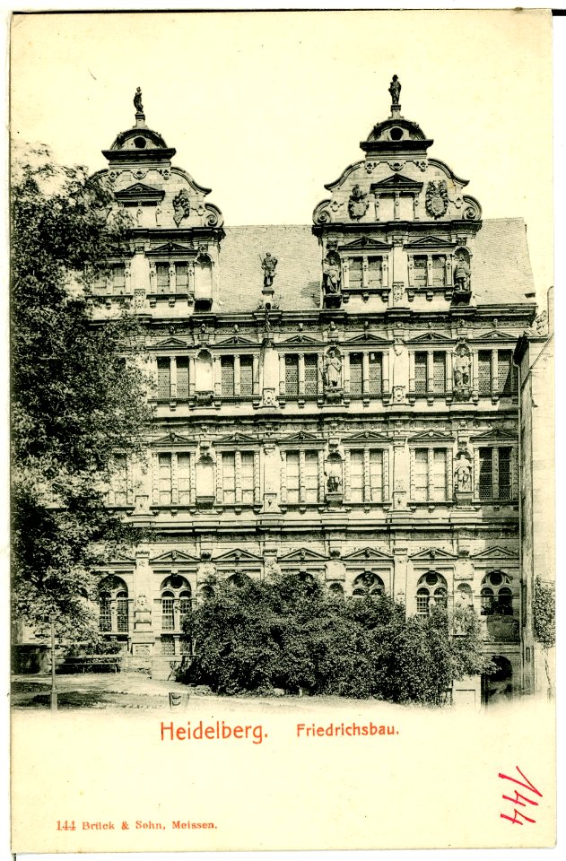 00144-Heidelberg-1898-Friedrichsbau-Brück & Sohn Kunstverlag
