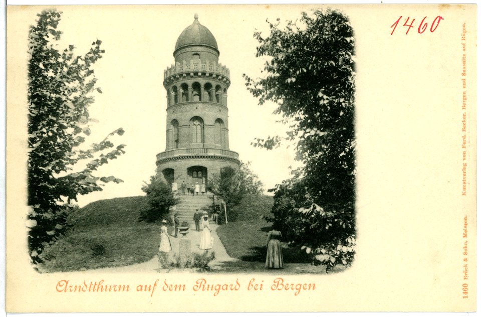 01460-Rugard-1900-Arndtturm (bei Bergen)-Brück & Sohn Kunstverlag