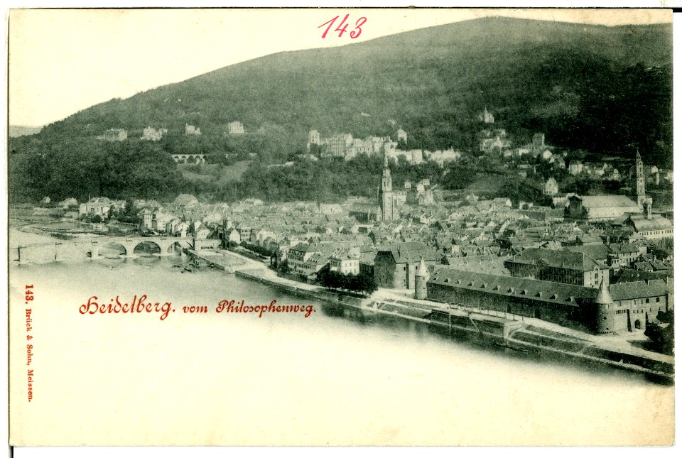 00143-Heidelberg-1898-vom Philosophenweg-Brück & Sohn Kunstverlag