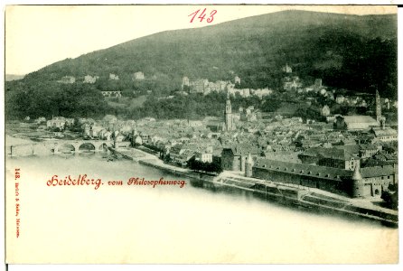 00143-Heidelberg-1898-vom Philosophenweg-Brück & Sohn Kunstverlag