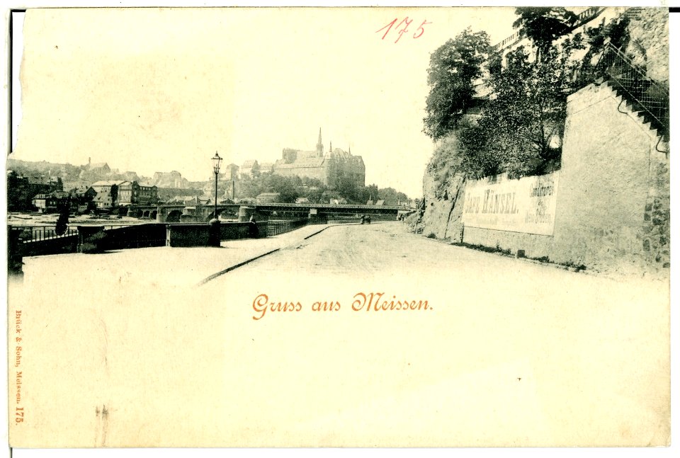 00175-Meißen-1898-von der Bahnhofsseite gesehen-Brück & Sohn Kunstverlag