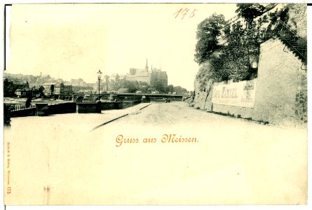 00175-Meißen-1898-von der Bahnhofsseite gesehen-Brück & Sohn Kunstverlag