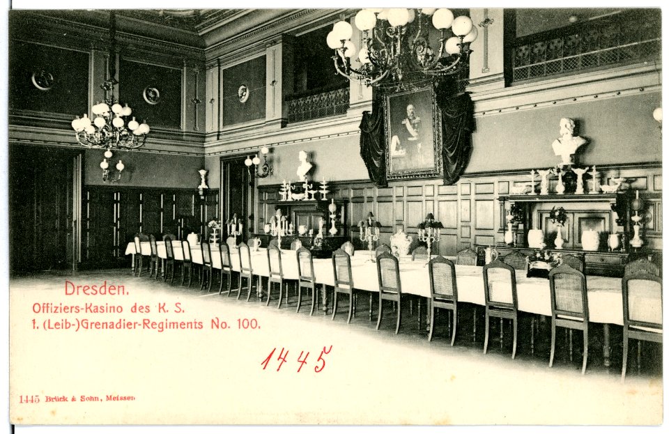 01445-Dresden-1900-Offizier Kasino des Grenadier-Regiments-Brück & Sohn Kunstverlag