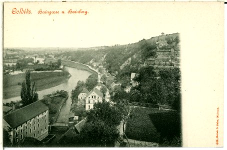 00444-Colditz-1898-Haingasse und Berg-Brück & Sohn Kunstverlag