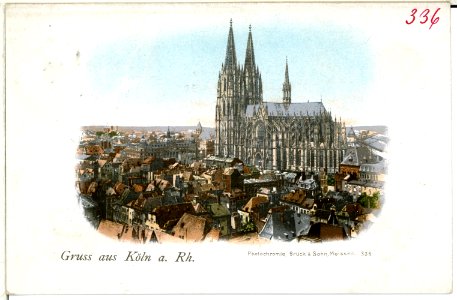 00336-Köln am Rhein-1898-Gesamtansicht-Brück & Sohn Kunstverlag