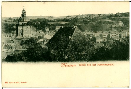00481-Meißen-1898-Blick von der Fürstenschule-Brück & Sohn Kunstverlag